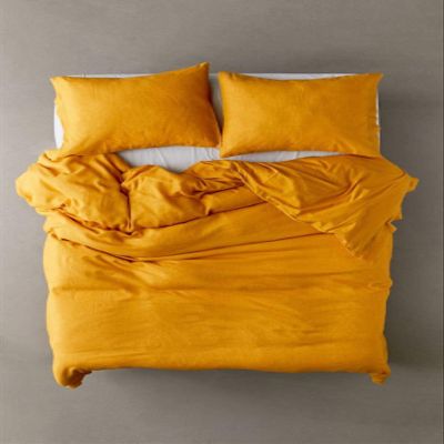 100% Cotton Unique Gypsy Bohemian Solid Dorm Decor Art Indian Boho Decorative Ethnic Comforter Duvet Cover with Pillow Covers (Gold, Queen 90"x90")