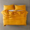 100% Cotton Unique Gypsy Bohemian Solid Dorm Decor Art Indian Boho Decorative Ethnic Comforter Duvet Cover with Pillow Covers (Gold, Queen 90"x90") view 1