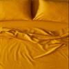 100% Cotton Unique Gypsy Bohemian Solid Dorm Decor Art Indian Boho Decorative Ethnic Comforter Duvet Cover with Pillow Covers (Gold, Queen 90"x90") view 3