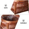 Cabilock Handmade Bamboo Flowerpot Decorative Rattan Basket for Home Small Storage Basket view 3