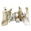 Roman 7pc Gold Rope Accented Nativity Set 8.5" H, Christmas Decor, Religious Gifts, view 1