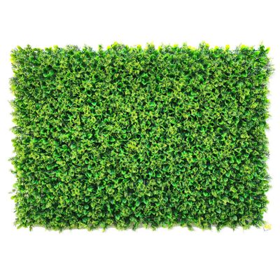 QIAOH Artificial Green Boxwood 24PCS, Faux Hedge Panels Flower Wall Mat Greenery Privacy Grass Backdrop for Party and Home Indoor and Outdoor Decorative