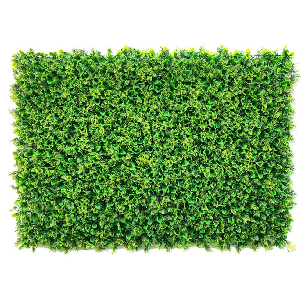 QIAOH Artificial Green Boxwood 24PCS, Faux Hedge Panels Flower Wall Mat Greenery Privacy Grass Backdrop for Party and Home Indoor and Outdoor Decorative