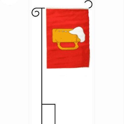 JumpingLight 12x18 12"x18" Beer Mug Drinking Red Sleeved with Garden Stand Flag - Quality Flags