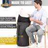 Backpack Laundry Bag, 115L Heavy Duty Extra Large College Laundry Backpack, Dirty Clothes Bag with Shoulder Straps, Laundry Hamper Bag with Drawstring Closure for College Dorm, Apartment Charcoal grey view 2