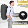 Backpack Laundry Bag, 115L Heavy Duty Extra Large College Laundry Backpack, Dirty Clothes Bag with Shoulder Straps, Laundry Hamper Bag with Drawstring Closure for College Dorm, Apartment Charcoal grey view 4