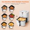 4.2 Quart Compact Air Fryer,4L 1500W Air Fryer Oven Pizza Cooker with Rapid Air Circulation,30 Minute Timer and Adjustable Temperature Control with Recipe,White view 2