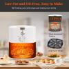 4.2 Quart Compact Air Fryer,4L 1500W Air Fryer Oven Pizza Cooker with Rapid Air Circulation,30 Minute Timer and Adjustable Temperature Control with Recipe,White view 3
