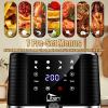 5.5L Air Fryer, Electric Oilless Cooker with LED Digital Touchscreen, 7 in 1 Uten Hot Oven Cooker, 6 Quart Large Stainless Steel Non-Stick Air Frier Pot, 1700W(Silver Black) view 2