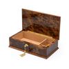 Amazing 18 Note Burl-Elm Grand Italian Arabesque Wood Inlay Musical Jewelry Box - Many Songs to Choose - Somewhere Out There (an American Tale) view 3