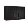 itbe Ready-to-Assemble Floating Garage Storage Cabinet - Wall Mount Garage Cabinet w/Lockable 2 Doors, 44 lbs Shelf Capacity, Removable Shelf, Small Steel Metal Cabinet(Black) view 1