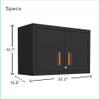 itbe Ready-to-Assemble Floating Garage Storage Cabinet - Wall Mount Garage Cabinet w/Lockable 2 Doors, 44 lbs Shelf Capacity, Removable Shelf, Small Steel Metal Cabinet(Black) view 3
