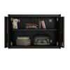 itbe Ready-to-Assemble Floating Garage Storage Cabinet - Wall Mount Garage Cabinet w/Lockable 2 Doors, 44 lbs Shelf Capacity, Removable Shelf, Small Steel Metal Cabinet(Black) view 4