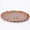 Copper tea tray, round chrysanthemum tea tray, pure copper dry brewing table, handmade Chinese tea pot with tea set, copper metal tea tray-Hand carved chrysanthemum tea tray view 1