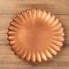 Copper tea tray, round chrysanthemum tea tray, pure copper dry brewing table, handmade Chinese tea pot with tea set, copper metal tea tray-Hand carved chrysanthemum tea tray view 4