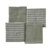 SKL Home Longborough 100% Turkish Cotton Premium 4-Piece Washcloth Set, 520 GSM, Soft & Absorbent Jacquard, Sage view 2