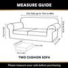 PrinceDeco Couch Cover Velvet Plush Sofa Covers for 2 Cushion Couch Width Up to 90 Inch Washable Furniture Protector Pet Friendly No Slip Sofa Slipcover(Medium-Large,Taupe) view 3