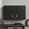 itbe for Home Ready-to-Assemble Wall Steel Cabinet with Two Doors (Black) view 4