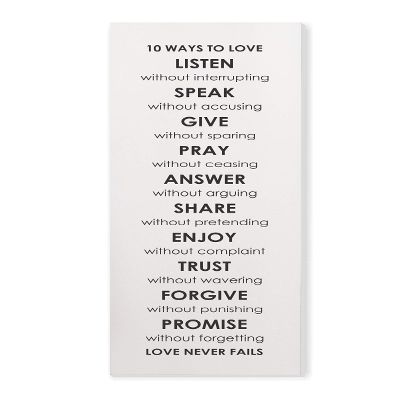 10 Ways To Love Block Wood Rustic Style Wall Dcor Sign 10x30