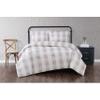 TRULY SOFT Everyday Buffalo Plaid Khaki Polyester 3-Piece King Comforter Set, Plaid Themed, for Men and Women, Oeko-TEX Certified Confidence view 1
