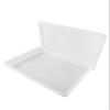 Continental Plastics Fish Tubs/Food Storage Bins 10lb 11.5x15.5x2", Pack of 10 Shallow Containers with Lids, White view 2