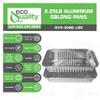 [300 Pack] 2.5LB Oblong Take Out Foil Baking Pans with Dome Lids Shallow - 788 Aluminum Pan for Baking, Roasting, Potluck, Reheating, Catering, Party, BBQ, Baking by EcoQuality view 2