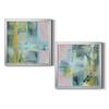 Renditions Gallery Canvas Wall Art Home Paintings & Prints Colorful Abstract Pictures Silver Framed Canvas Wall Hanging for Bedroom Dining Living Room Office Home Kitchen Modern Decorations - 22"x22" view 1