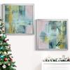 Renditions Gallery Canvas Wall Art Home Paintings & Prints Colorful Abstract Pictures Silver Framed Canvas Wall Hanging for Bedroom Dining Living Room Office Home Kitchen Modern Decorations - 22"x22" view 4
