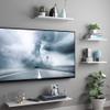 Wddwymll Floating Shelves Wall Mounted 40/60cm Decorative Wall Shelf,Scandinavian Industrial Style Wall Mounted Shelves,for Bathroom, Bedroom, Living Room,Load Capacity 10kg view 2