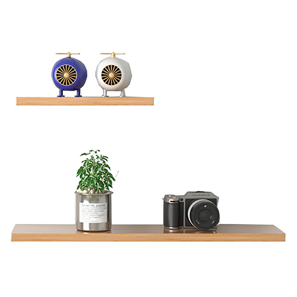 2 Set Solid Wood Wall Shelves Easy to Install Wall Mounted Floating Shelves Load Capacity 8 Kg Wall Mounted Shelf for Bathroom, Bedroom, Living Room,30/60cm