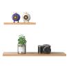 2 Set Solid Wood Wall Shelves Easy to Install Wall Mounted Floating Shelves Load Capacity 8 Kg Wall Mounted Shelf for Bathroom, Bedroom, Living Room,30/60cm view 1
