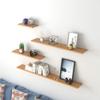 2 Set Solid Wood Wall Shelves Easy to Install Wall Mounted Floating Shelves Load Capacity 8 Kg Wall Mounted Shelf for Bathroom, Bedroom, Living Room,30/60cm view 2