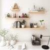 30/40/50cm Floating Shelves Wall Mounted,Rustic Wood Wall Storage Shelves,Fashion Decorative Wall Shelf,for Bathroom, Bedroom, Living Room,Kitchen, Office,Load Capacity 8kg view 2