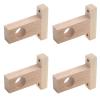 Coshar Wood Rod Holder, Ceiling Mount Closet Pole Socket Pipe Bracket Holder with Screws, 4 Pack, Fit 1.2inch/30mm Diameter Pole view 1