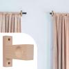 Coshar Wood Rod Holder, Ceiling Mount Closet Pole Socket Pipe Bracket Holder with Screws, 4 Pack, Fit 1.2inch/30mm Diameter Pole view 4