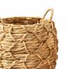 Artera Large Wicker Storage Basket - Set of 3 Woven Water Hyacinth Blanket Baskets with Handle, Natural Nesting Storage Bins for Living Room, Bedroom, Bathroom or Laundry Room view 3