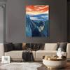 INVIN ART Framed Canvas Giclee Print Art Despair, 1892 by Edvard Munch Wall Art Living Room Home Office Decorations(Wood Color Slim Frame,20"x28") view 2