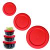 2, 4 & 7 Cup Red Replacement Lids/Covers for Pyrex, Anchor Hocking & KlareWare Storage Bowls *Lids Only Glass Container Not Included* (3 Pack *One of Each Size*) view 1