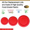 2, 4 & 7 Cup Red Replacement Lids/Covers for Pyrex, Anchor Hocking & KlareWare Storage Bowls *Lids Only Glass Container Not Included* (3 Pack *One of Each Size*) view 3