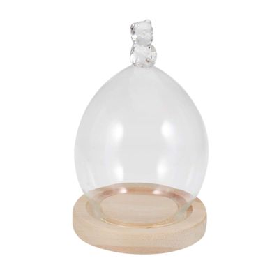 Amosfun Glass Cover Glass Dome Dome Transparent Cover