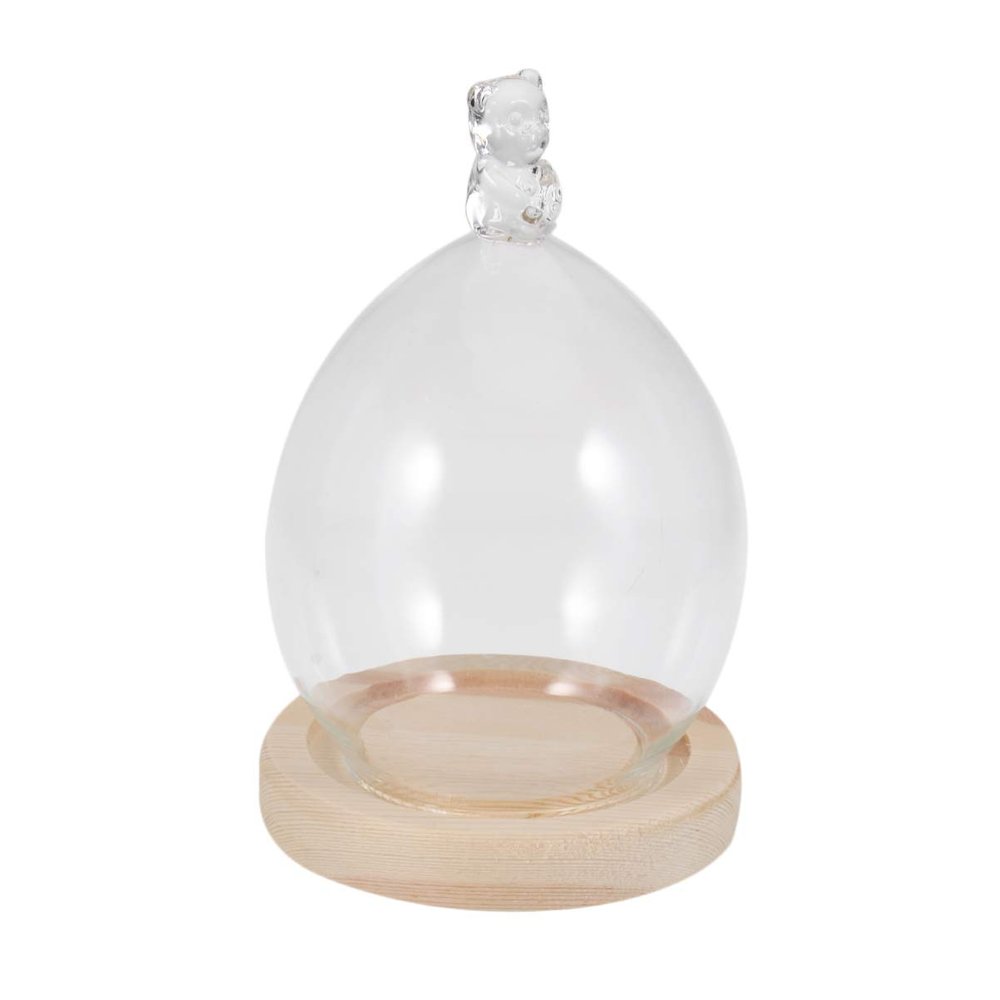 Amosfun Glass Cover Glass Dome Dome Transparent Cover