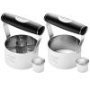 HULISEN Donut Cutter & 3.5 inch Biscuit Cutter (Set of 2), with Soft Grip Handle, Bonus 2 Pcs Small Cookies Cutter - Stainless Steel Professional Baking Dough Tool Set, Gift Package view 1