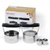 HULISEN Donut Cutter & 3.5 inch Biscuit Cutter (Set of 2), with Soft Grip Handle, Bonus 2 Pcs Small Cookies Cutter - Stainless Steel Professional Baking Dough Tool Set, Gift Package view 2