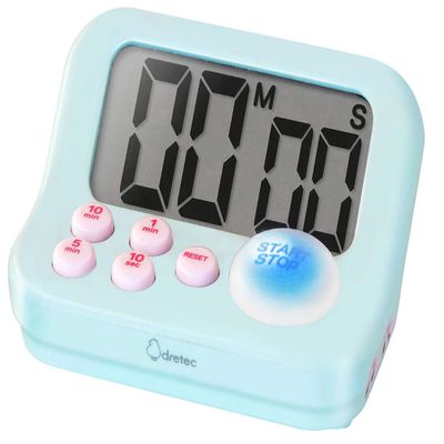 dretec Study Timer, Learning Timer, S, Psychology-Based Blue LED for Increased Focus, Large Screen, Exams, Qualifications, Cooking, Kitchen, Stopwatch, Study, Study Goods, Digital Silence, Present,
