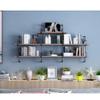 Home Decor Floating Shelf,Wall Mounted Rustic Storage Shelf,Fashion Solid Wood Wall Shelves,Load Capacity 15kg,for Bathroom, Bedroom, Living Room,Kitchen, Office view 2