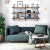 Home Decor Floating Shelf,Wall Mounted Rustic Storage Shelf,Fashion Solid Wood Wall Shelves,Load Capacity 15kg,for Bathroom, Bedroom, Living Room,Kitchen, Office view 3