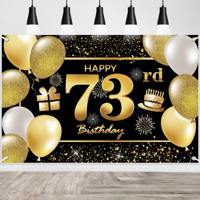 73rd Happy Birthday Banner - Decorations for Men's Birthday Party