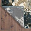 HomeRoots 5' X 8' Ivory Navy Abstract Marble Indoor Area Rug view 4