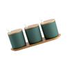 Cabilock Ceramic Set Spice Jar Containers Kitchen Seasoning Storage Easy to Assemble Rustic Decor view 1