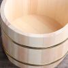 AIZYR Wooden Sushi Rice Bowl with Lid, Hangiri Sushi Oke Sushi Rice Mixing Tub Sushi Accessory for Restaurant Home Kitchen,33cm view 2